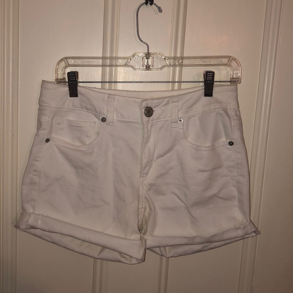 American Eagle White Jean Shorts